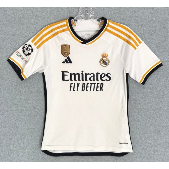 adidas Other - Adidas Real Madrid Soccer Jersey Kids Youth Medium White 2023-24 FIFA Champions